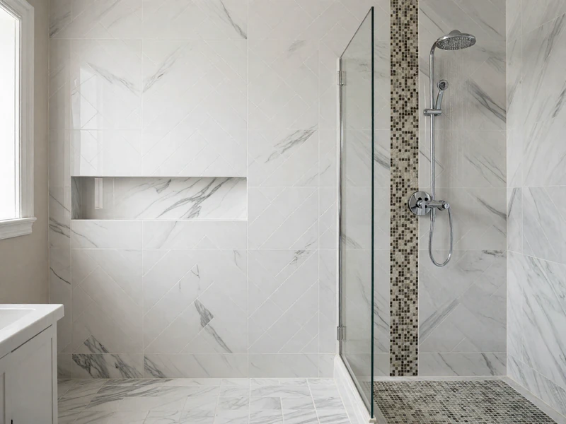 Floor-to-ceiling tile installation in Temple Hills with waterproofing