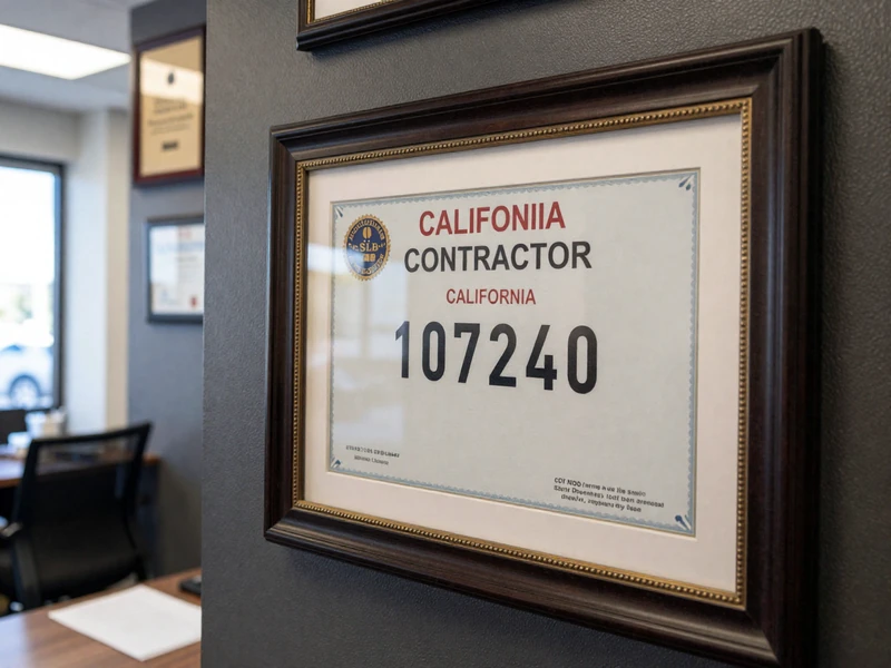 Licensed California contractor credentials and certifications